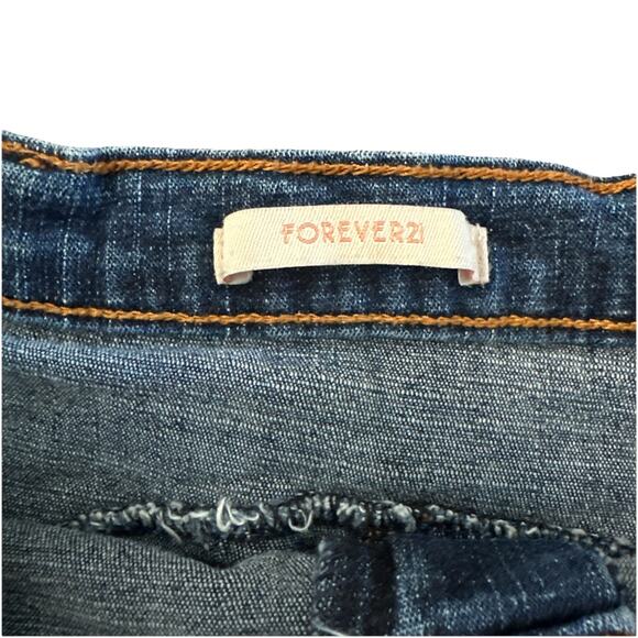 Vintage y2k Forever 21 Womens Medium Wash Denim Jean Knee Length Skirt Medium - Picture 5 of 6